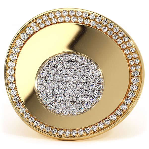 1.25ctw Diamond Circle Cocktail Fashion Ring 14k Yellow Gold