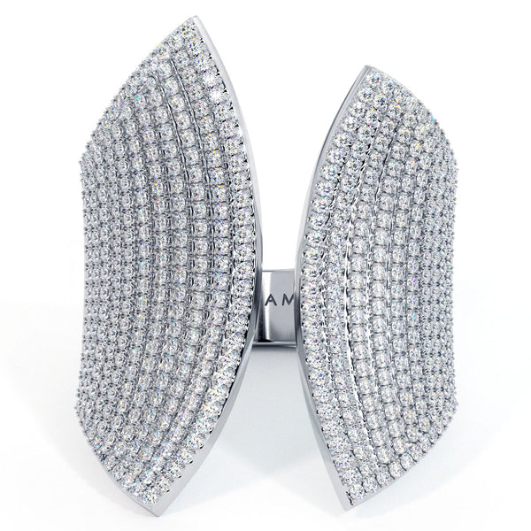 2.50ctw Diamond Cocktail Fashion Ring 14k White Gold