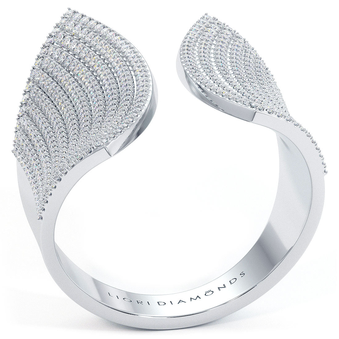 2.50ctw Diamond Cocktail Fashion Ring 14k White Gold