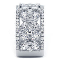 3.60 Carat Natural Diamond Wedding Band Ring Anniversary Ring 18k White Gold
