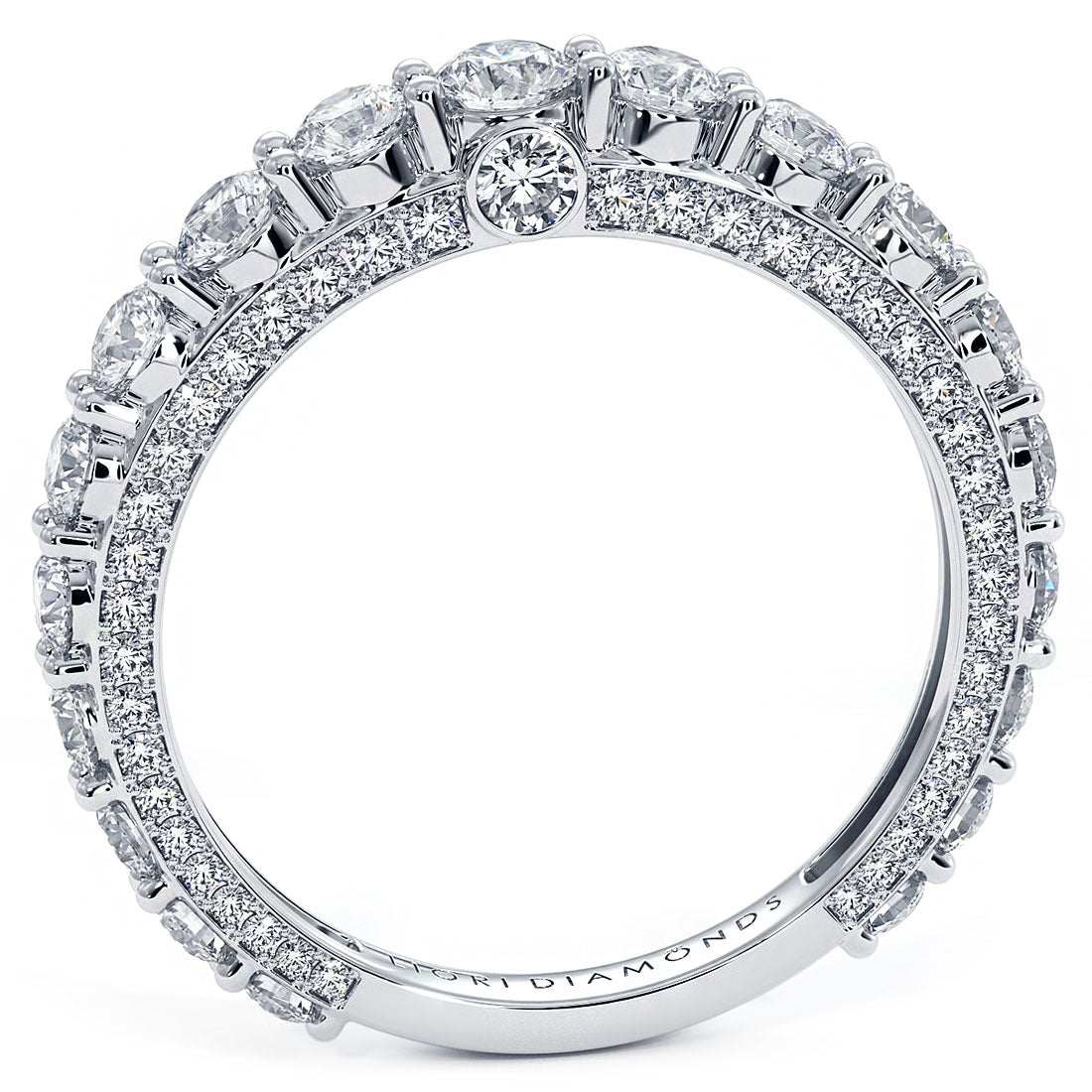 2.18ctw Art Deco Design Wedding Band 14k White Gold Antique Vintage Style