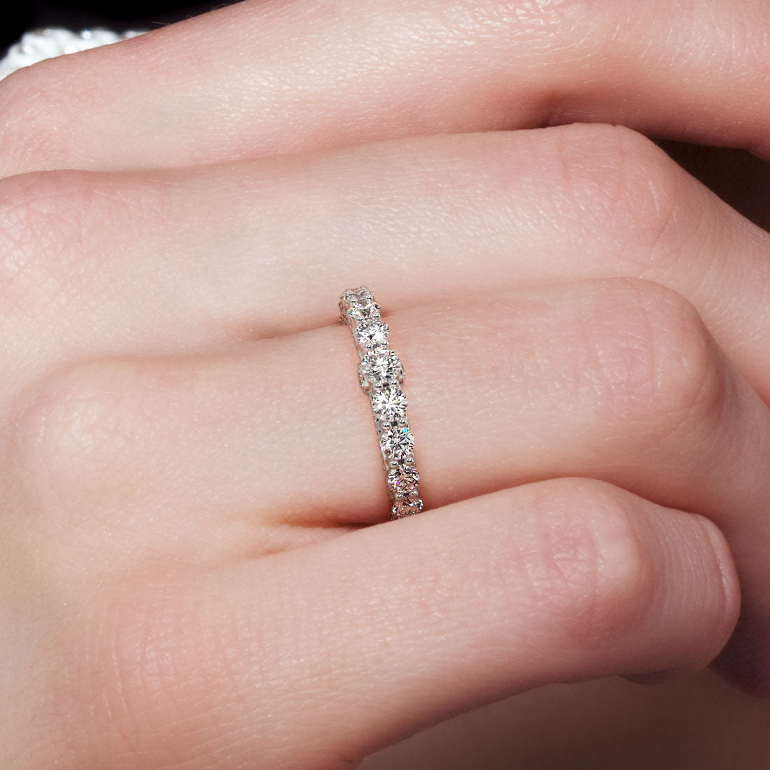 2.18ctw Art Deco Design Wedding Band 14k White Gold Antique Vintage Style