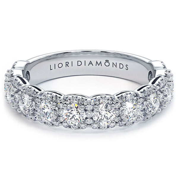 1.10ctw F-VS Diamond Wedding Band Ring Anniversary Ring 18k White Gold