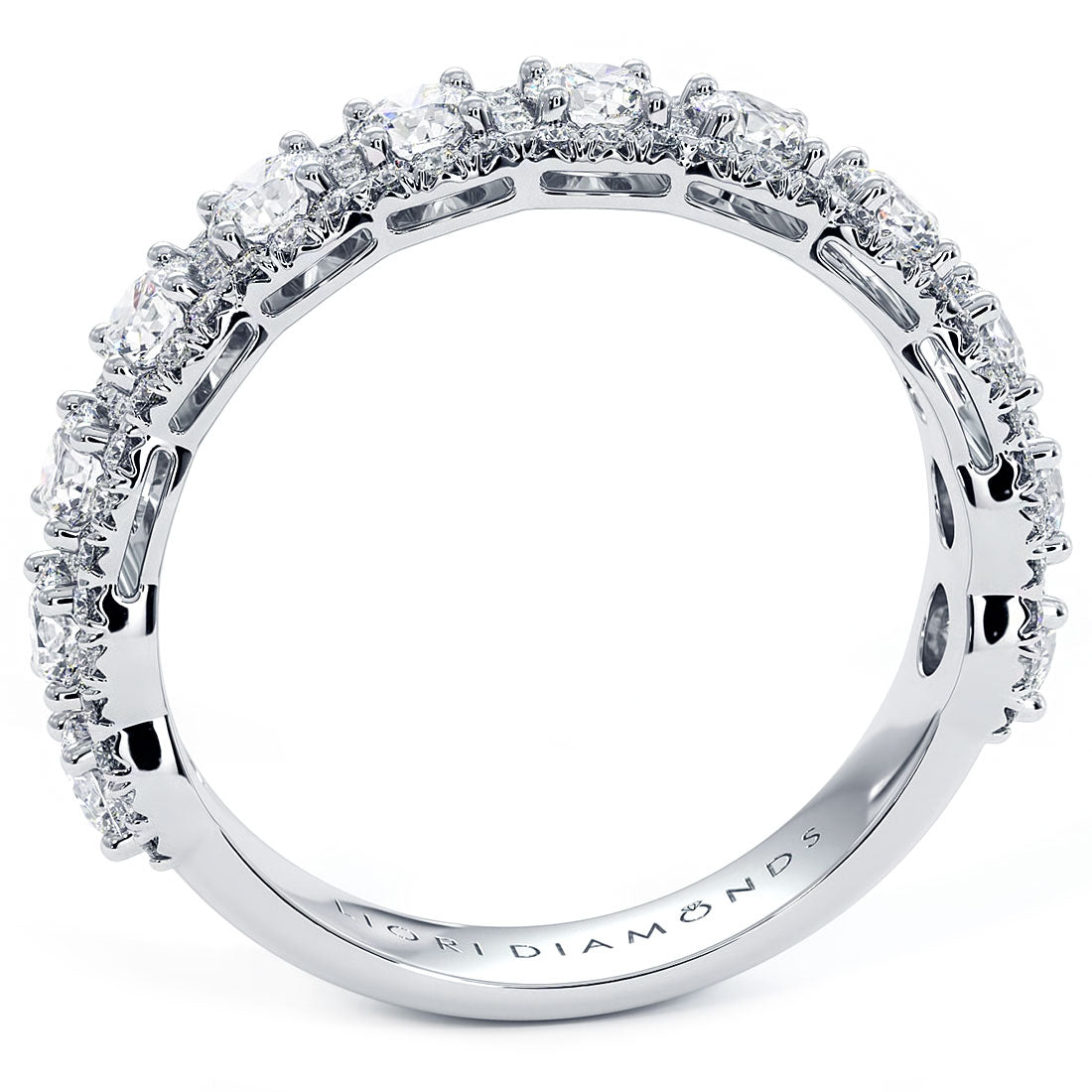 1.10ctw F-VS Diamond Wedding Band Ring Anniversary Ring 18k White Gold