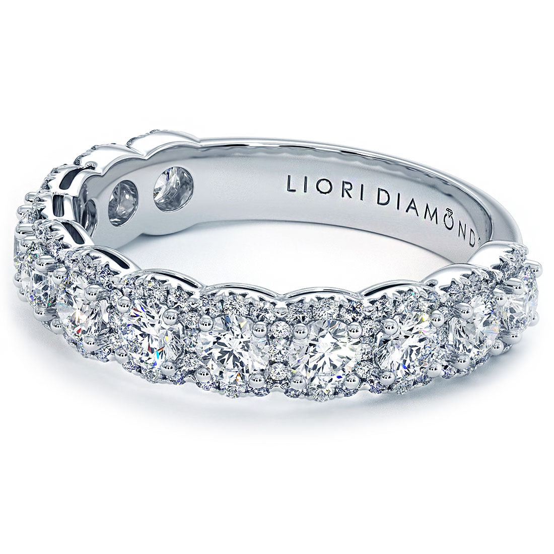 1.10ctw F-VS Diamond Wedding Band Ring Anniversary Ring 18k White Gold