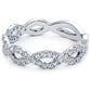 0.40 Carat F-VS Infinity Twist Micropavé Diamond Wedding Anniversary Band Ring 18k