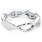 0.65 Carat F-VS Infinity Twist Micropavé Diamond Wedding Anniversary Band Ring 18k