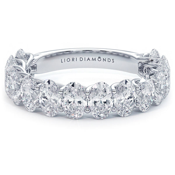 4.75ctw Oval Cut Diamond Wedding Band Ring Anniversary Ring 14k White Gold