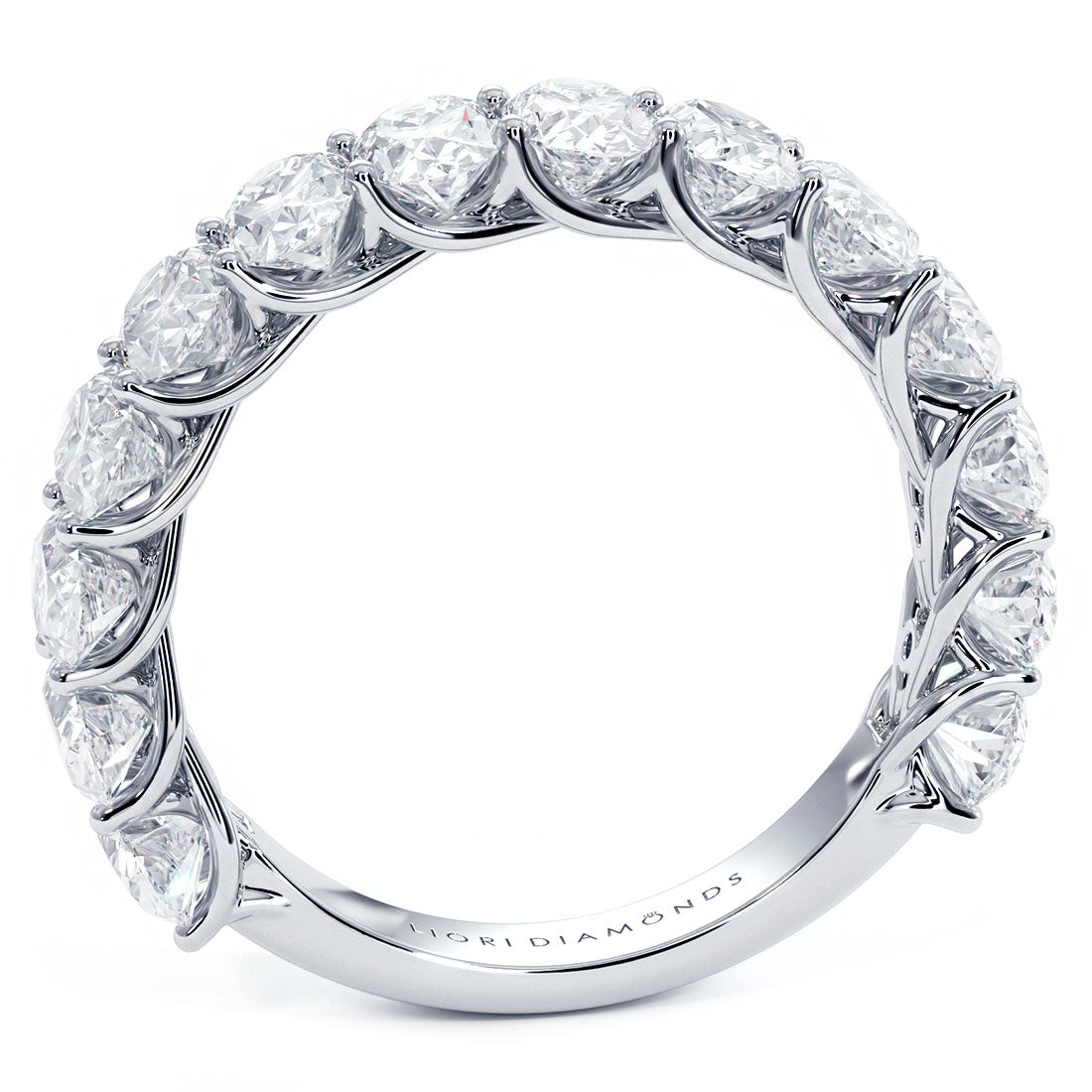 4.75ctw Oval Cut Diamond Wedding Band Ring Anniversary Ring 14k White Gold
