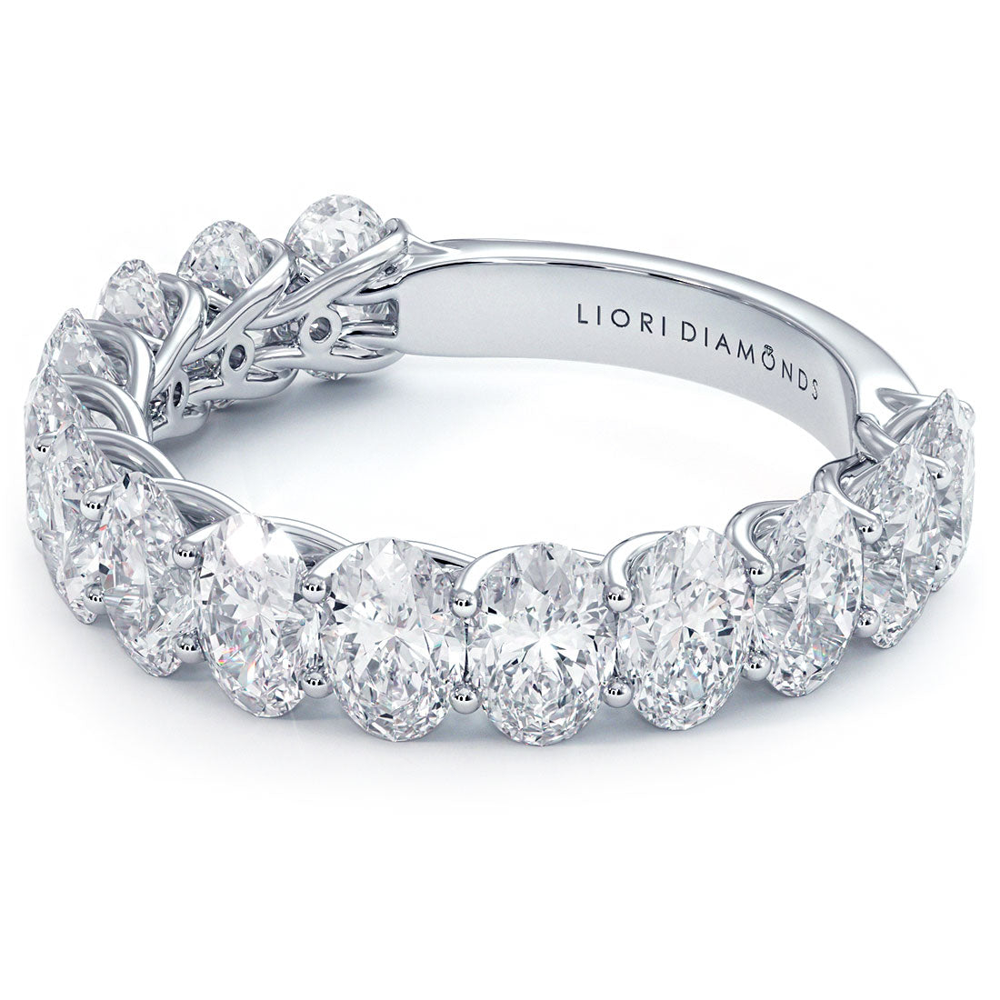 4.75ctw Oval Cut Diamond Wedding Band Ring Anniversary Ring 14k White Gold