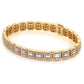 11.12 Carat F-VS Men's Diamond Tennis Bracelet 14k Yellow Gold