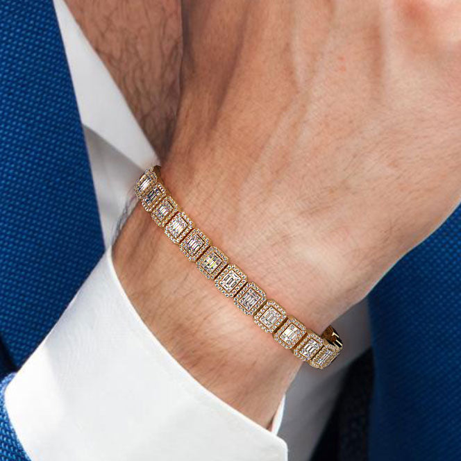 Tennis Bracelet Princess Diamond Four Claw 18K Yellow Gold - Bellagio |  Angelic Diamonds