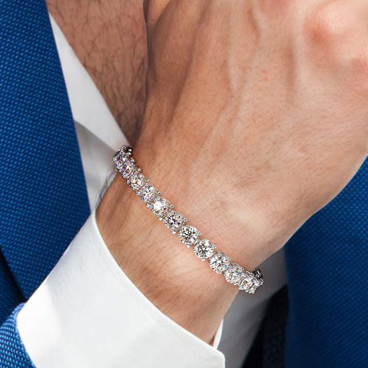 Jilli - 3-Prong Martini Style Diamond Tennis Bracelet – Gem Jewelers Co.