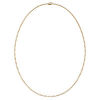 9.66 Carats F-VS Men's Diamond Tennis Chain Necklace 14k Yellow Gold