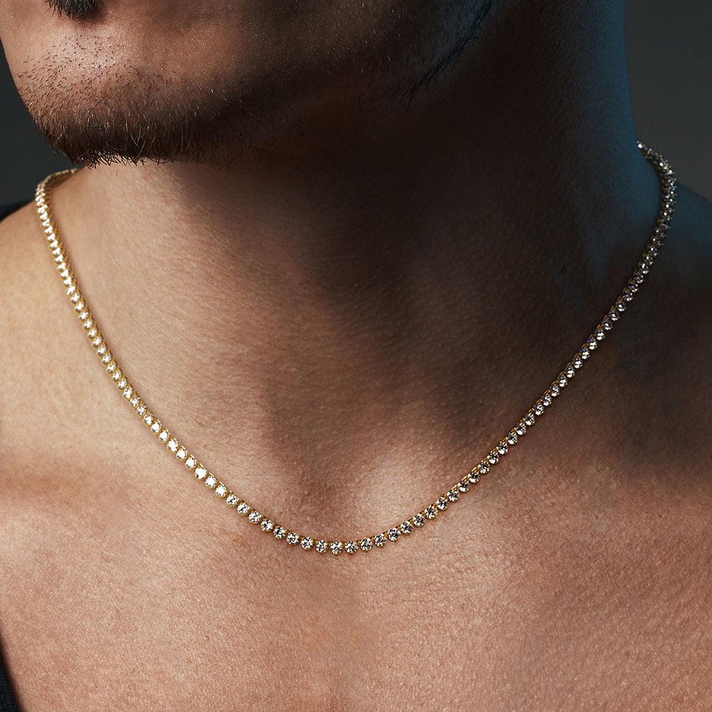 Men's Black Diamond Tennis Necklace – Stoned Fine Jewelry
