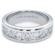 Carat Natural Diamond Mens Wedding Band Ring 14k White Gold