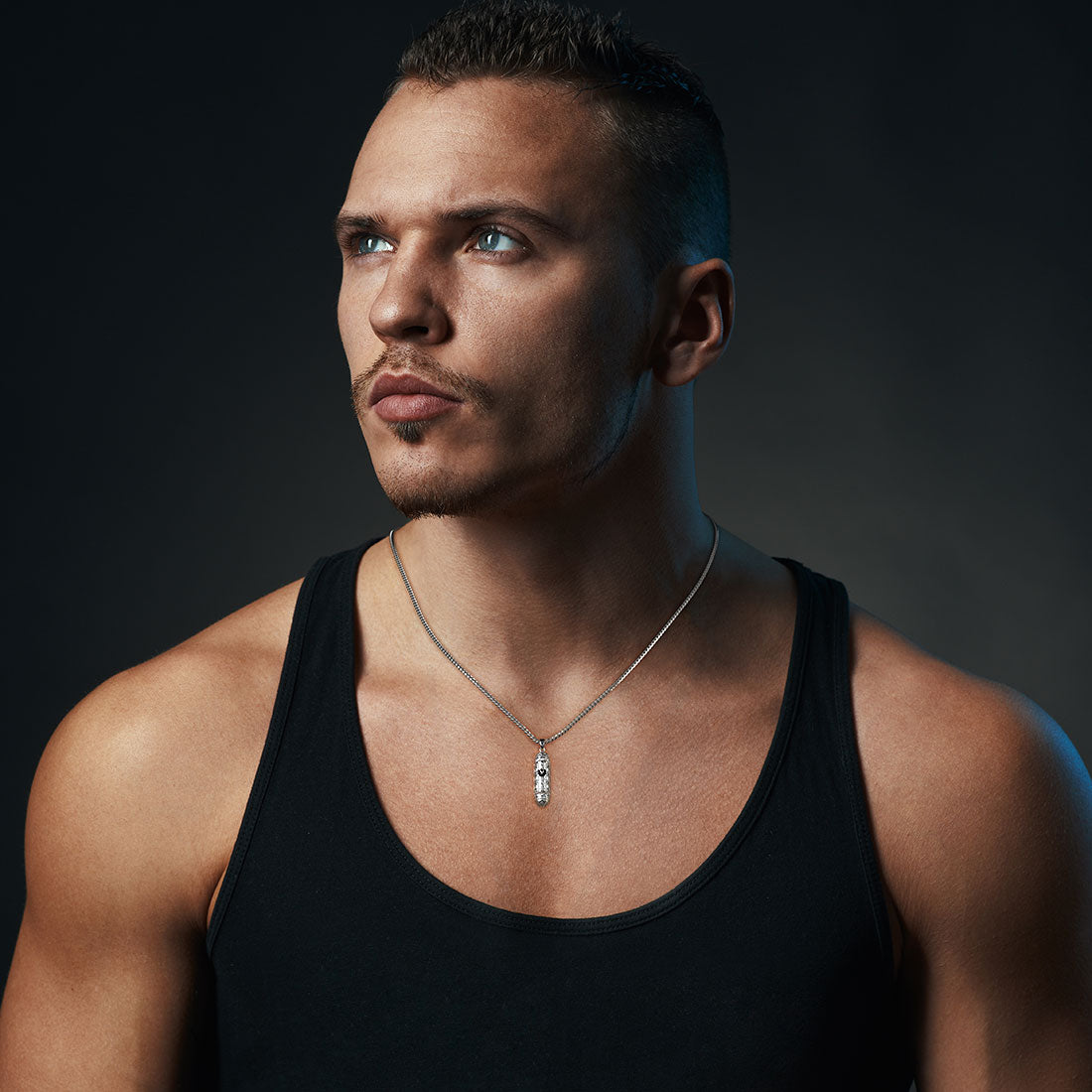 14K White Gold Mezuzah Diamond Pendant Judaica Charm Pendant