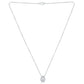 1.32 Carat H-SI1 Pear Shape Diamond Solitaire Pendant Necklace 14k White Gold
