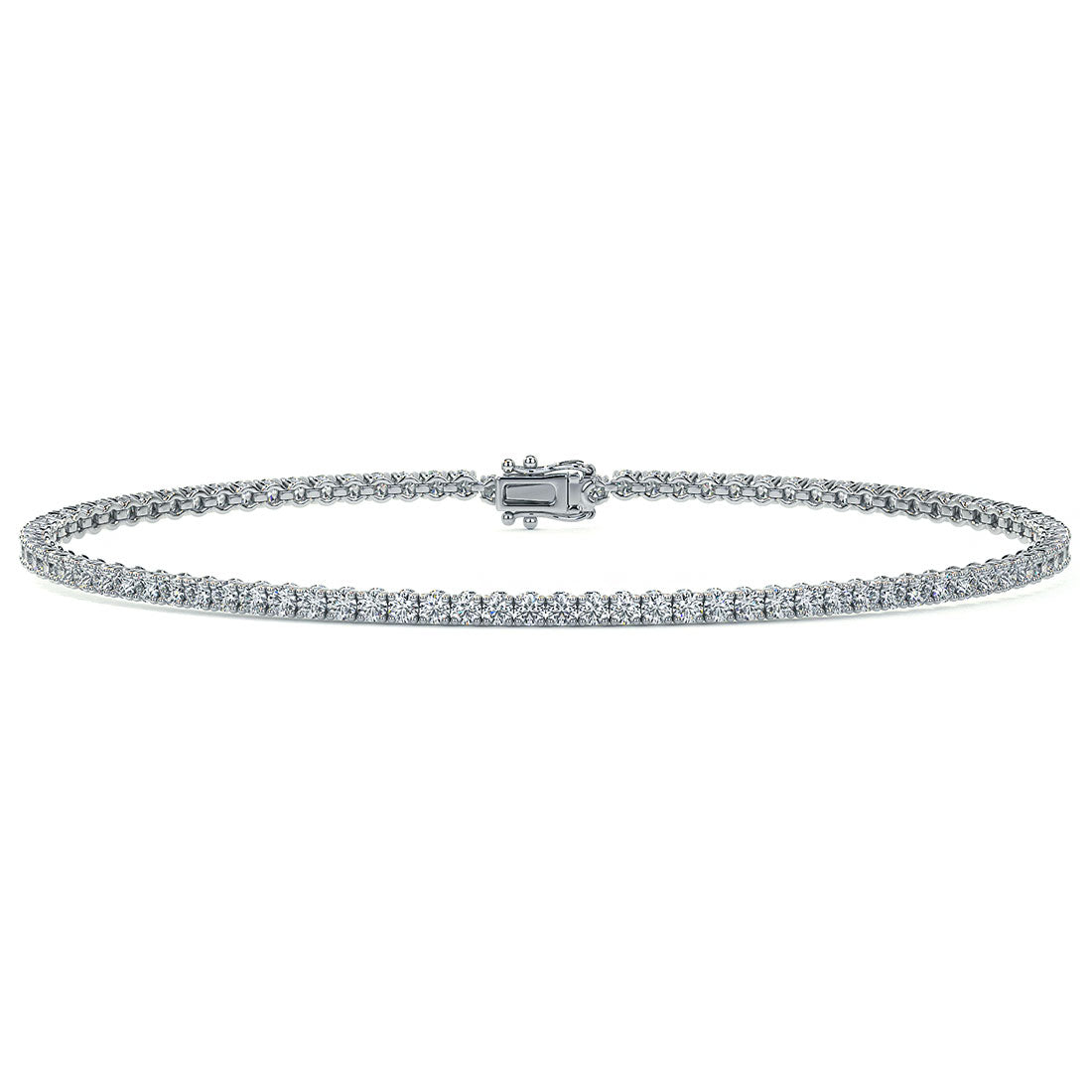 1.80ctw Round Brilliant Diamond Tennis Bracelet set in 14k White Gold