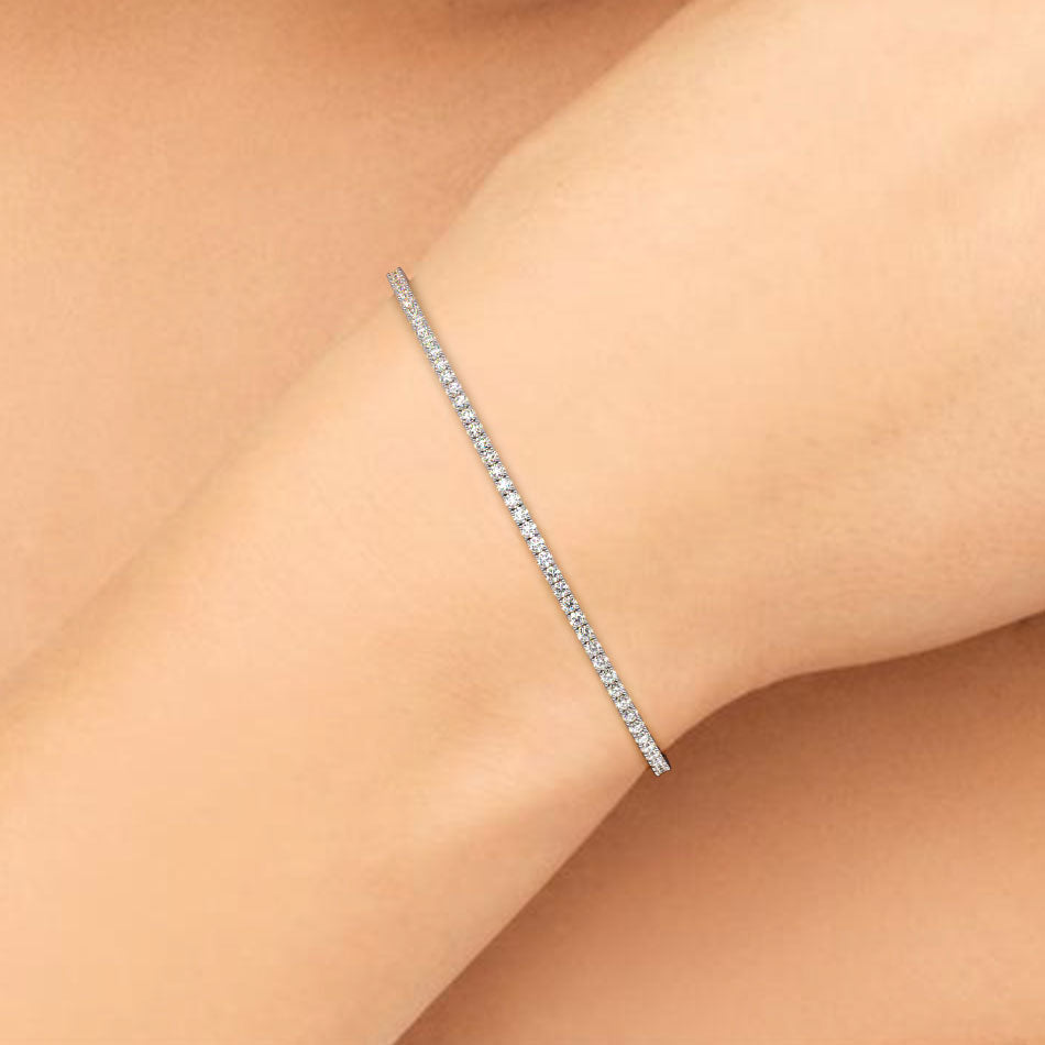 1.80ctw Round Brilliant Diamond Tennis Bracelet set in 14k White Gold