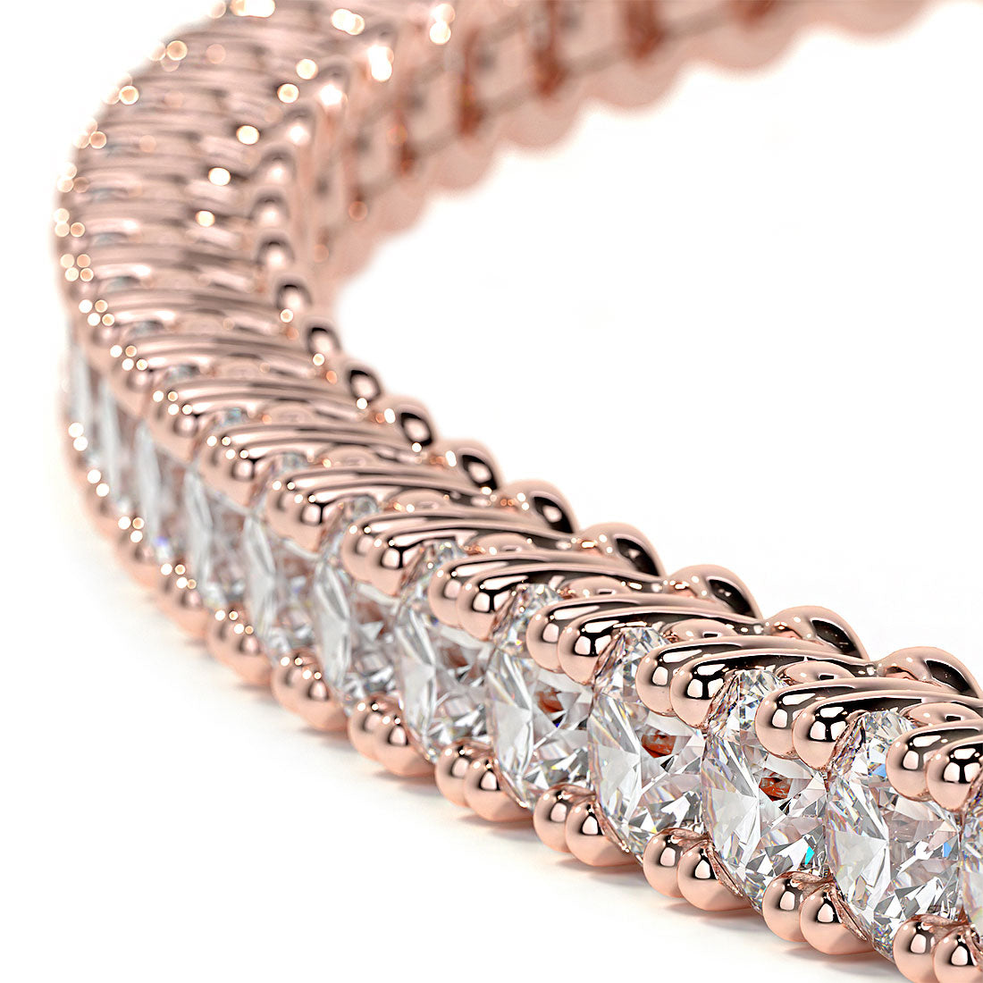 1.80ctw Round Brilliant Diamond Tennis Bracelet set in 14k Rose Gold