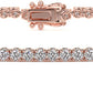 1.80ctw Round Brilliant Diamond Eternity Tennis Bracelet set in 14k Rose Gold