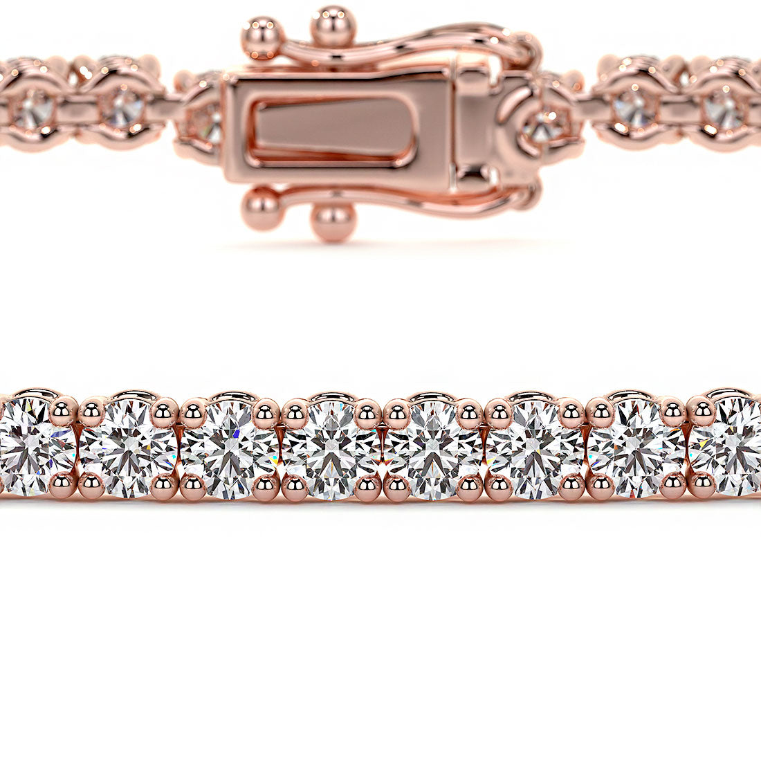 1.80ctw Round Brilliant Diamond Tennis Bracelet set in 14k Rose Gold