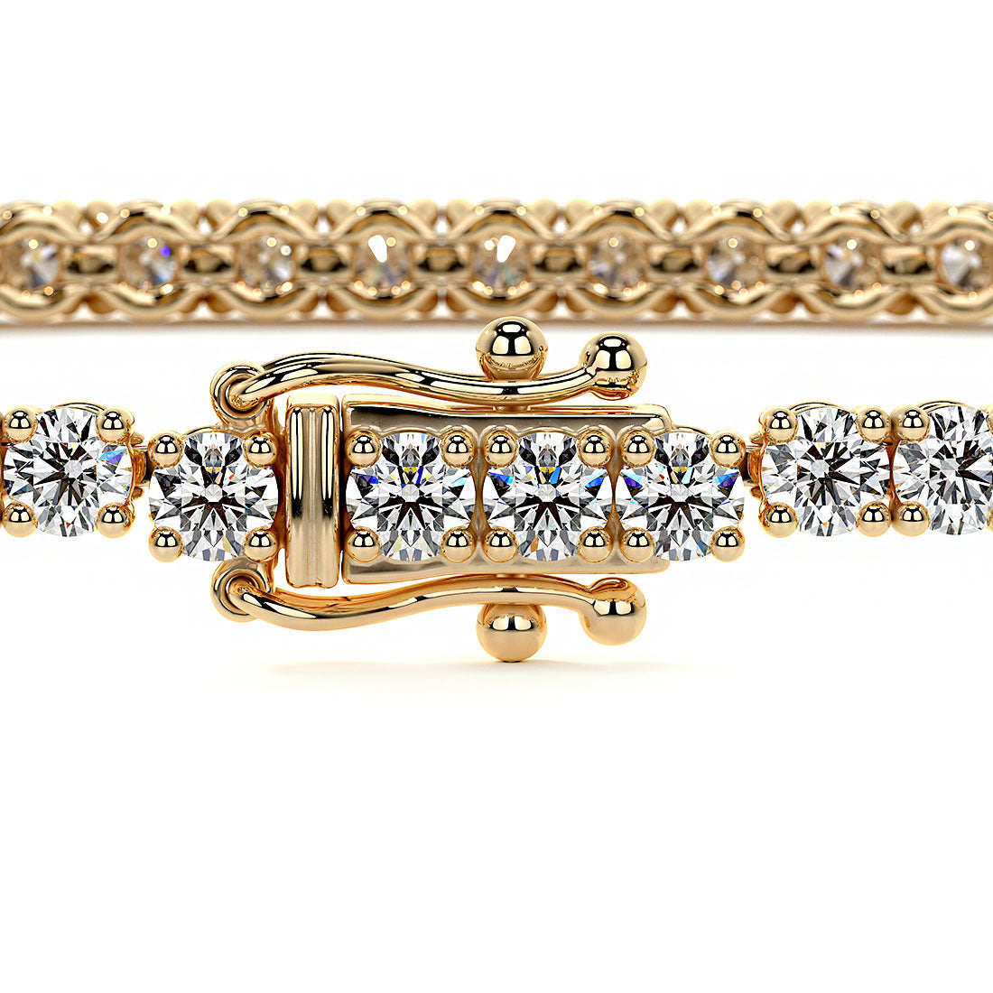 1.80ctw Round Brilliant Diamond Tennis Bracelet set in 14k Yellow Gold