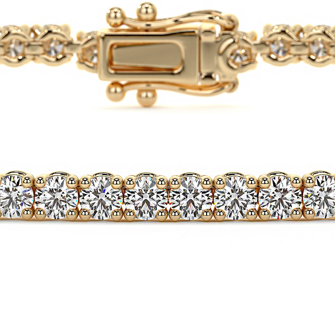 1.80ctw Round Brilliant Diamond Tennis Bracelet set in 14k Yellow Gold