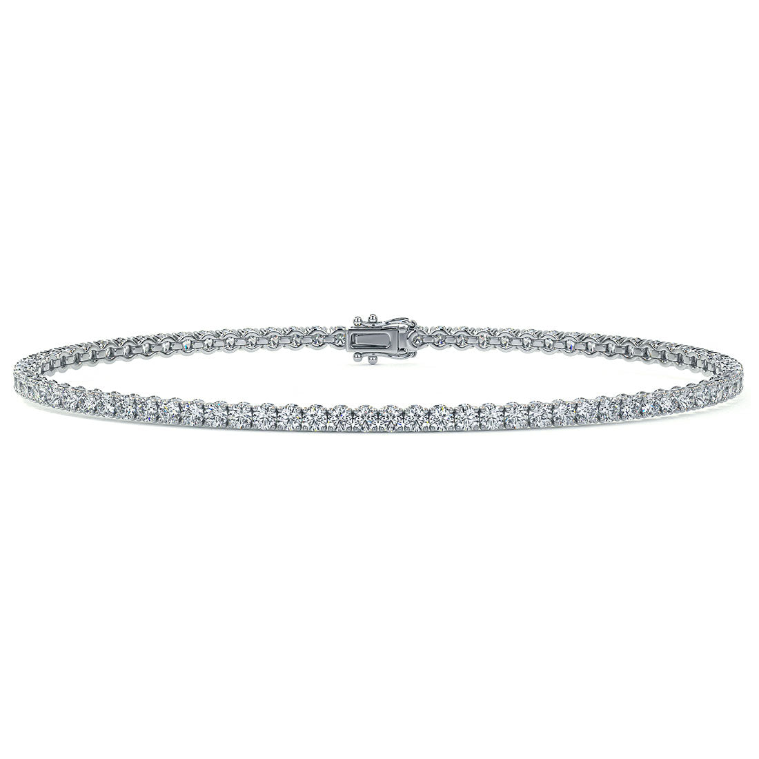2.50ctw Round Brilliant Diamond Tennis Bracelet set in 14k White Gold
