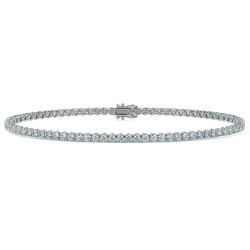 2.50ctw Round Brilliant Diamond Tennis Bracelet set in 14k White Gold
