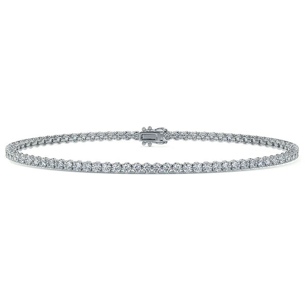 2.50ctw Round Brilliant Diamond Tennis Bracelet set in 14k White Gold