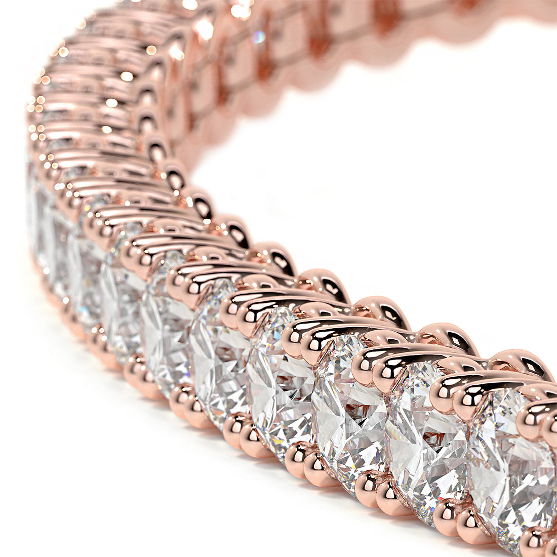 2.50ctw Round Brilliant Diamond Tennis Bracelet set in 14k Rose Gold