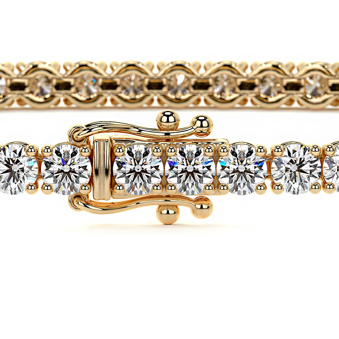 2.50ctw Round Brilliant Diamond Tennis Bracelet set in 14k Yellow Gold