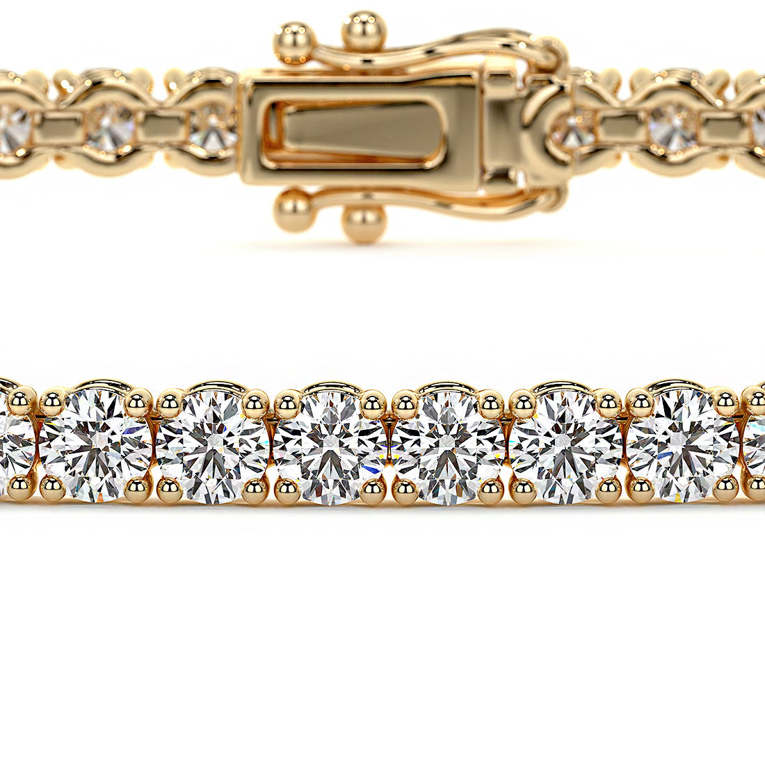 2.50ctw Round Brilliant Diamond Tennis Bracelet set in 14k Yellow Gold