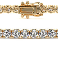2.50ctw Round Brilliant Diamond Eternity Tennis Bracelet set in 14k Yellow Gold