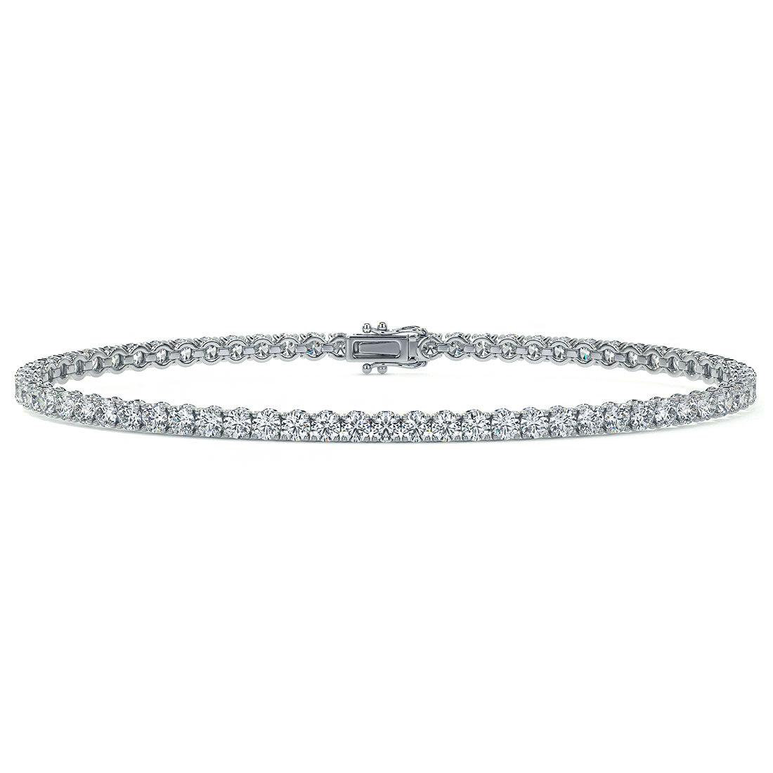 3.25ctw Round Brilliant Diamond Tennis Bracelet set in 14k White Gold