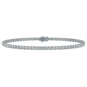 3.25ctw Round Brilliant Diamond Tennis Bracelet set in 14k White Gold