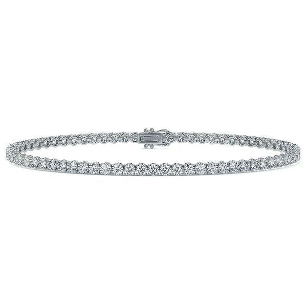 3.25ctw Round Brilliant Diamond Tennis Bracelet set in 14k White Gold