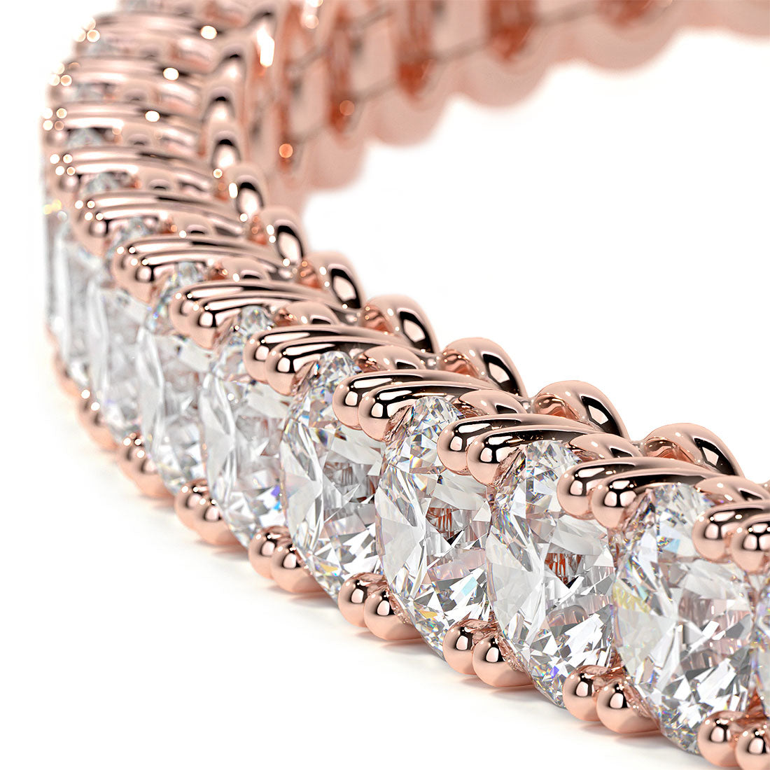 3.25ctw Round Brilliant Diamond Tennis Bracelet set in 14k Rose Gold