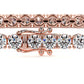3.25ctw Round Brilliant Diamond Eternity Tennis Bracelet set in 14k Rose Gold