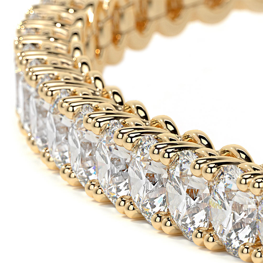 3.25ctw Round Brilliant Diamond Tennis Bracelet set in 14k Yellow Gold