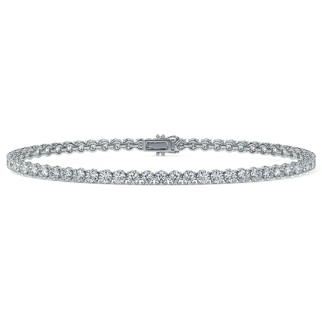 4.25ctw Round Brilliant Diamond Tennis Bracelet set in 14k White Gold