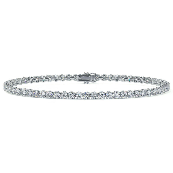 4.25ctw Round Brilliant Diamond Tennis Bracelet set in 14k White Gold