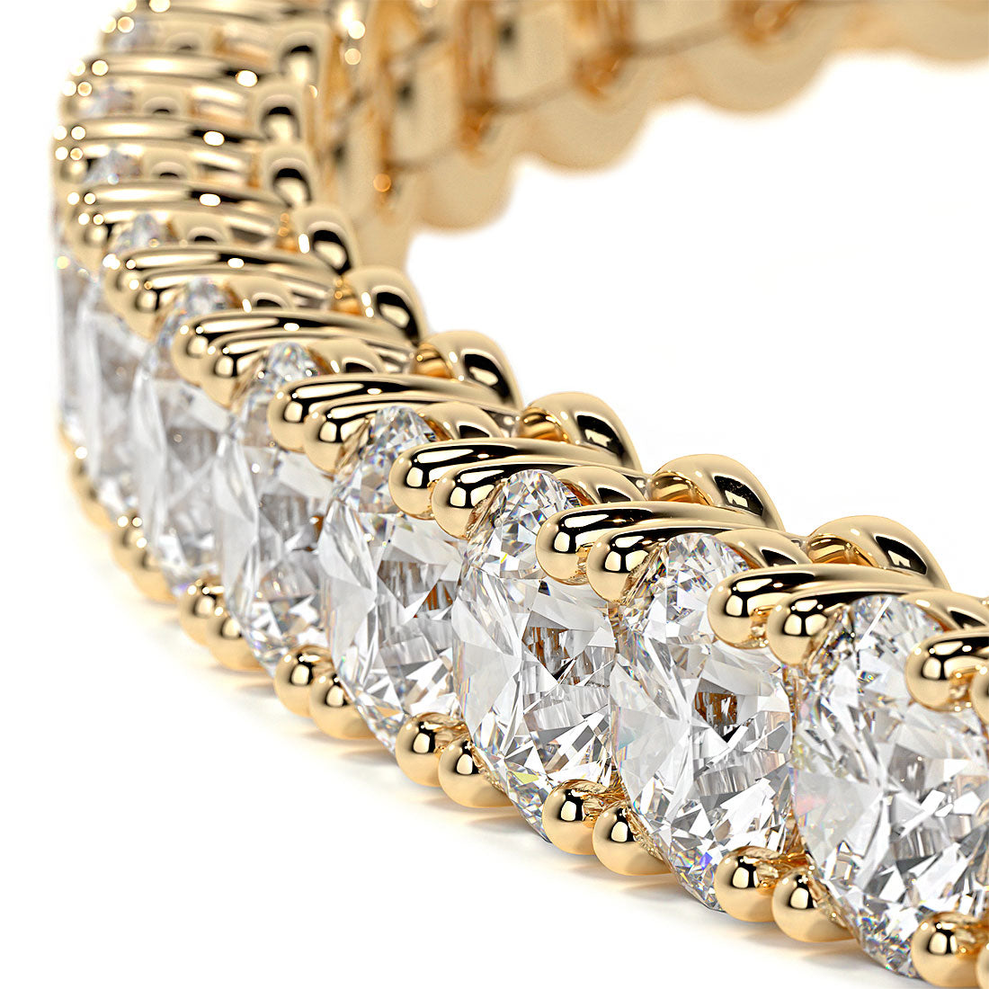 4.25ctw Round Brilliant Diamond Tennis Bracelet set in 14k Yellow Gold