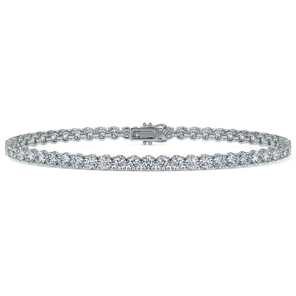 5.50ctw Round Brilliant Diamond Tennis Bracelet set in 14k White Gold