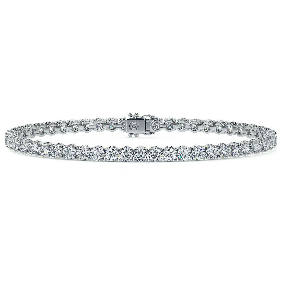 6.50ctw Round Brilliant Diamond Tennis Bracelet set in 14k White Gold