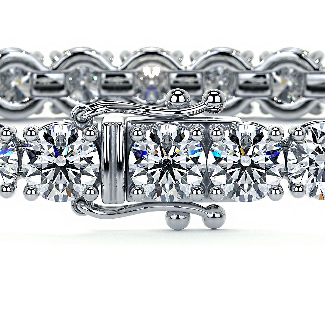 6.50ctw Round Brilliant Diamond Tennis Bracelet set in 14k White Gold