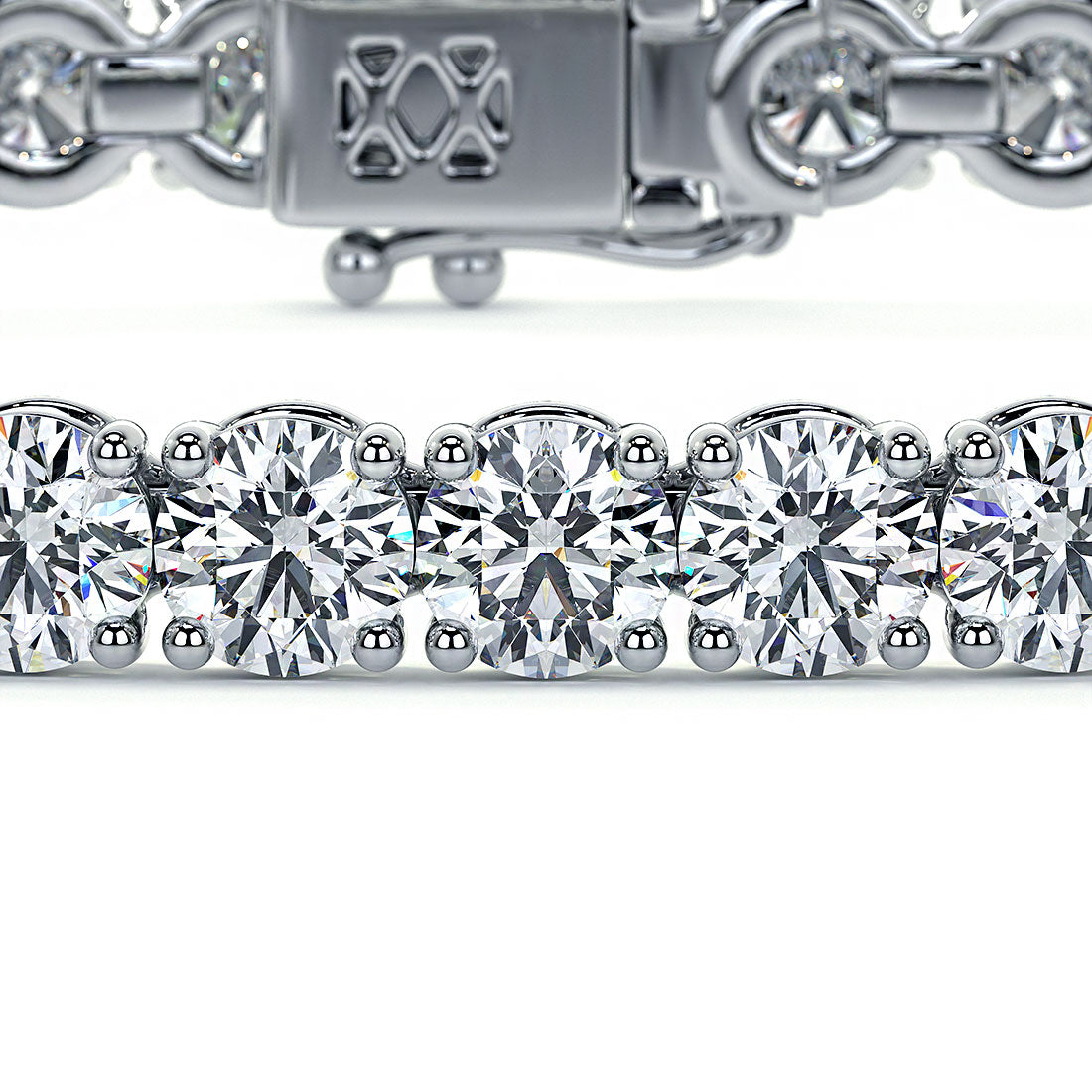 6.50ctw Round Brilliant Diamond Tennis Bracelet set in 14k White Gold