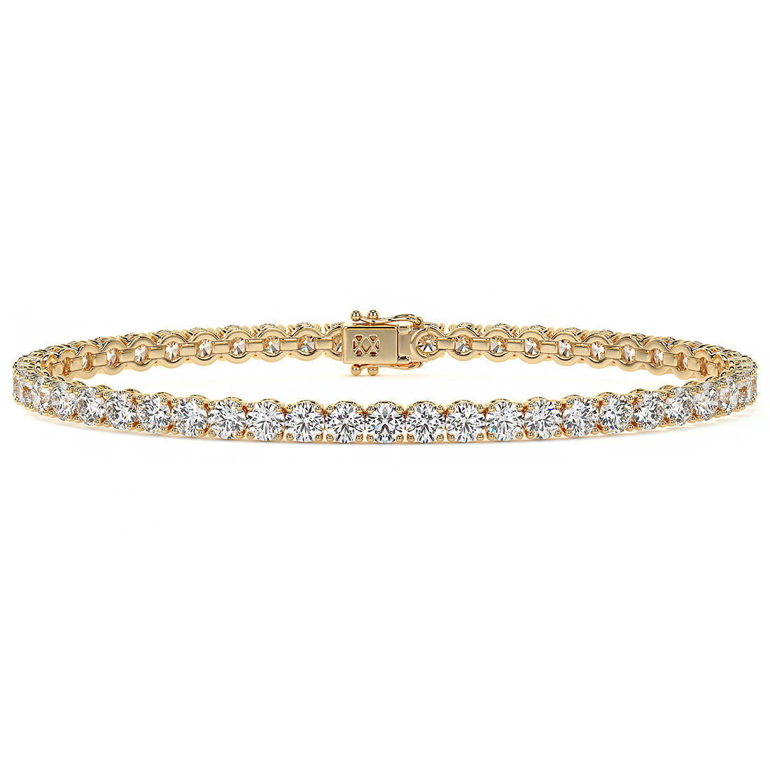 6.50ctw Round Brilliant Diamond Tennis Bracelet set in 14k Yellow Gold